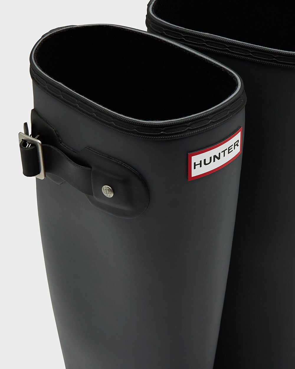 Womens Hunter Original Tour Foldable - Tall Rain Boots Black - 7103-IHELK